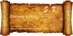 Sárosy Kitti névjegykártya